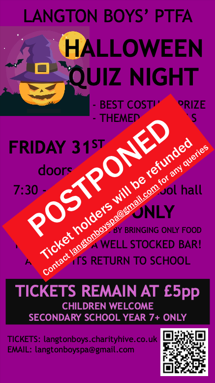 PTFA Halloween QUIZ Night - POSTPONED